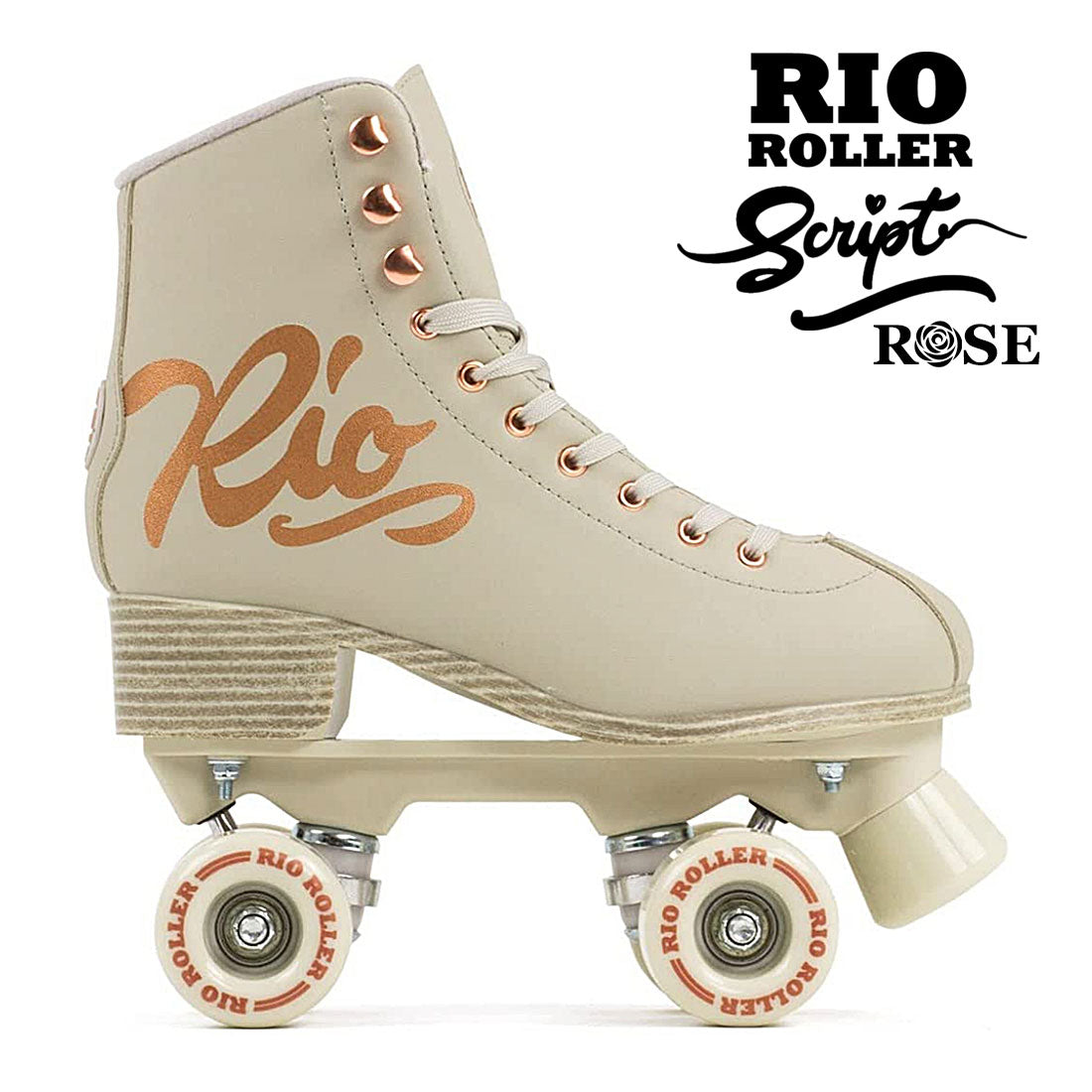 Rio Roller Script Rose - Cream Roller Skates