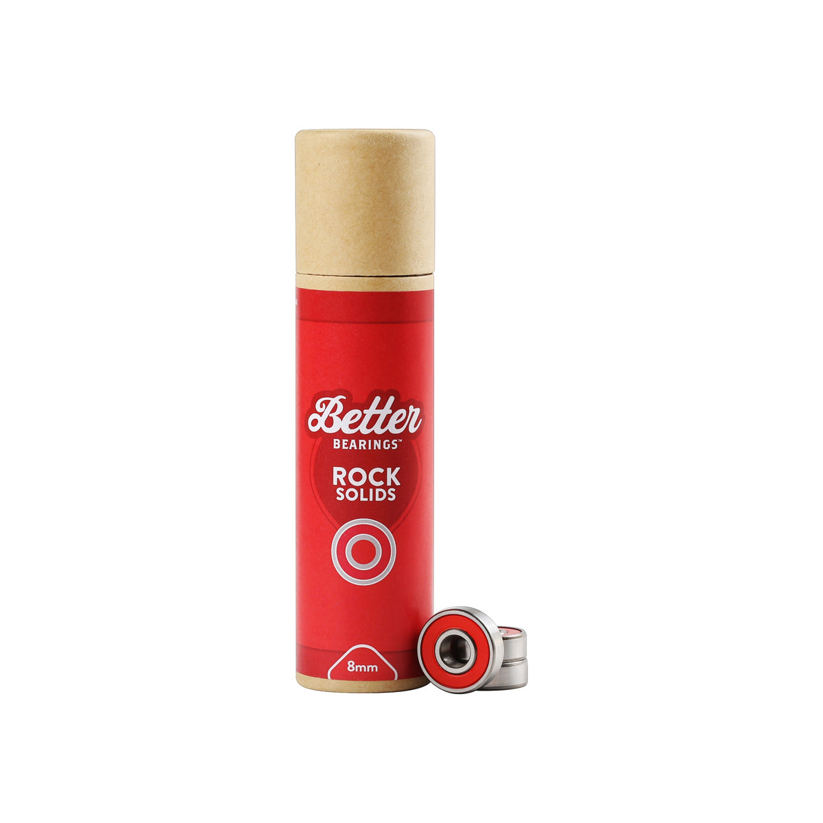 Better Bearings Rock Solids 8mm 16pk Red Inline and Quad Bearings