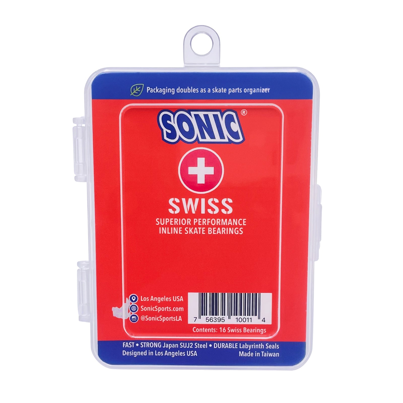 Sonic Swiss Bearings 8mm 16pk Inline and Quad Bearings