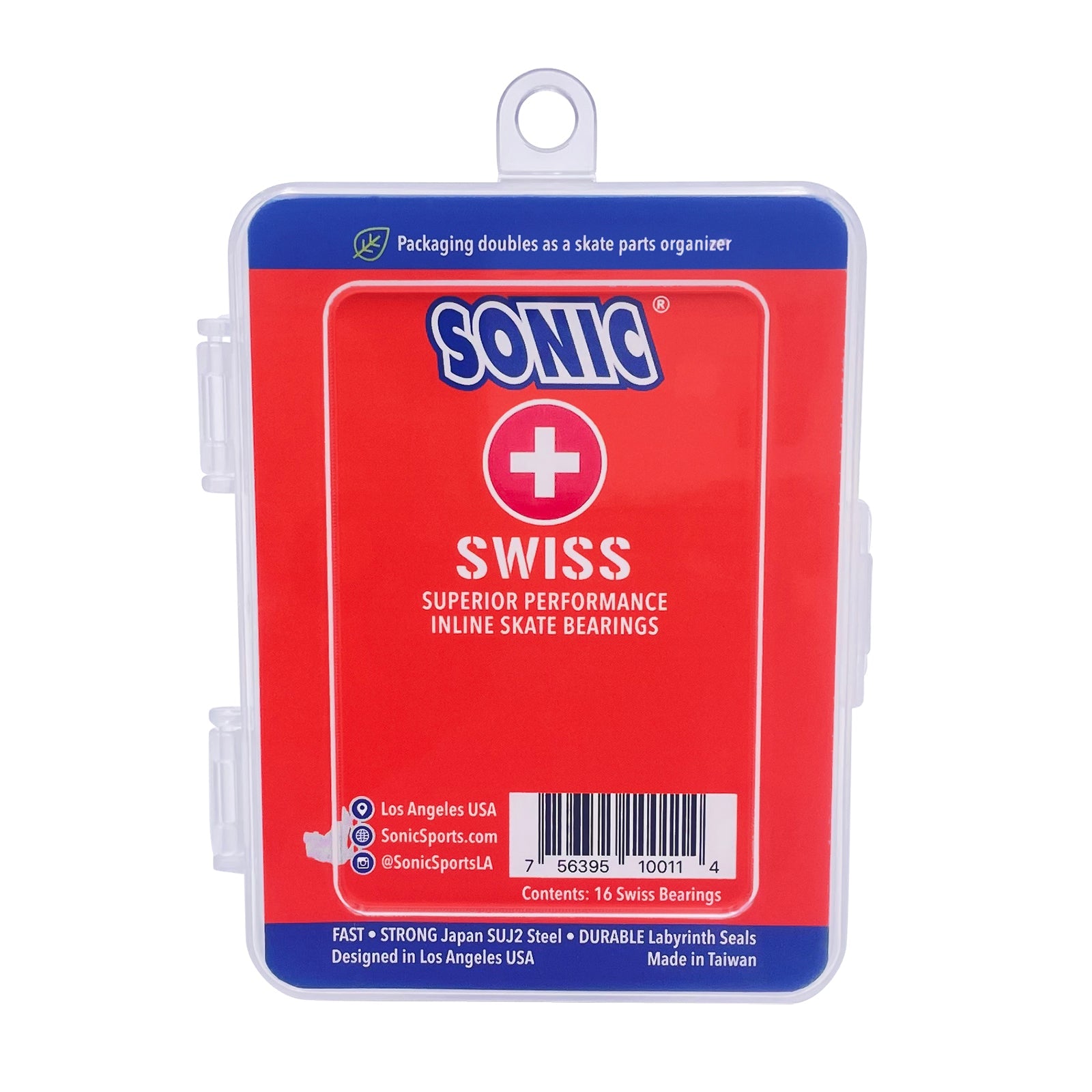 Sonic Swiss Bearings 8mm 16pk Inline and Quad Bearings
