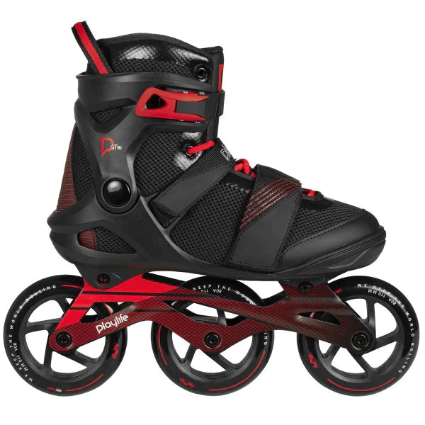 Playlife GT 110 Skate - Black/Red Inline Rec Skates