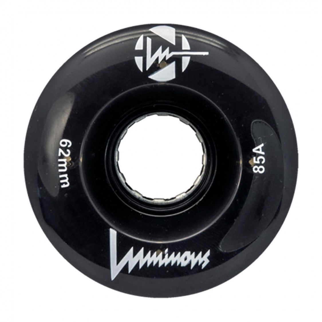 Luminous LED Quad 62mm 85a 4pk Black Roller Skate Wheels