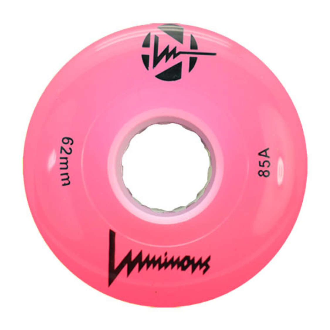Luminous LED Quad 62mm 85a 4pk Pink Roller Skate Wheels
