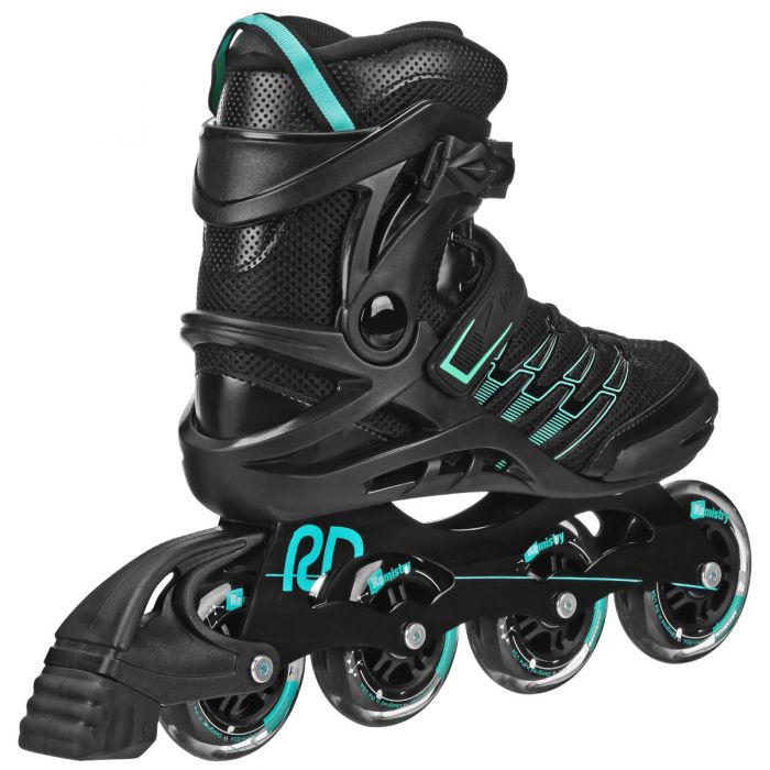 RDS Aerio Q84 Skate - Black/Mint Inline Rec Skates