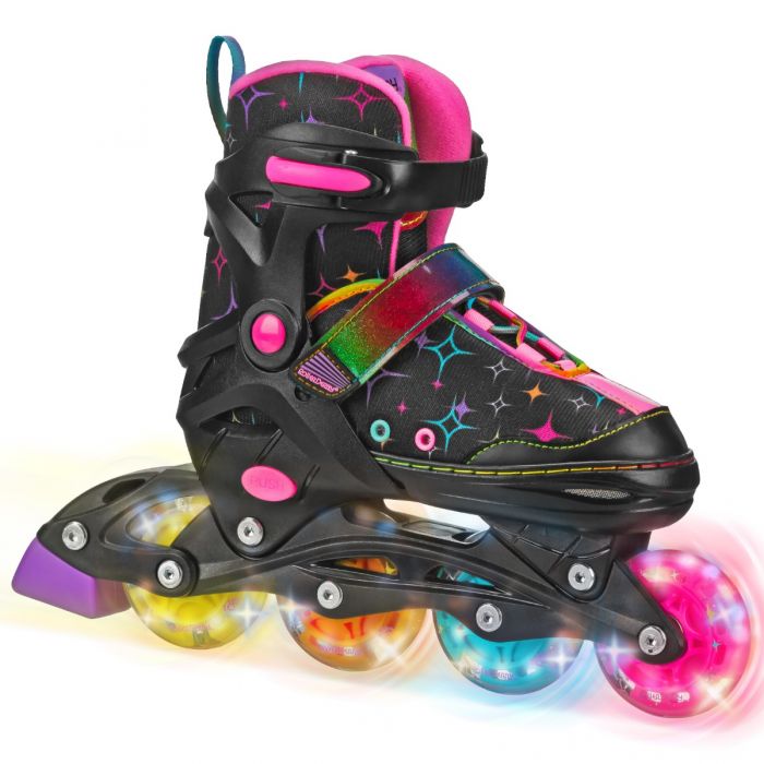 RDS Stryde Light-Up Skate - Black/Rainbow Inline Kids