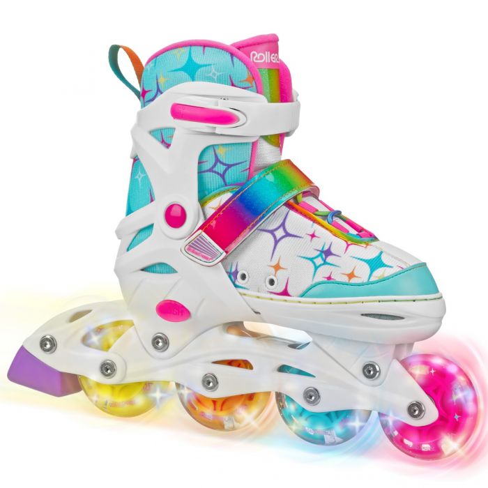 RDS Stryde Light-Up Skate - White/Rainbow Inline Kids