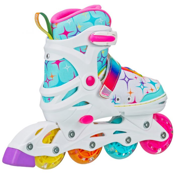 RDS Stryde Light-Up Skate - White/Rainbow Inline Kids