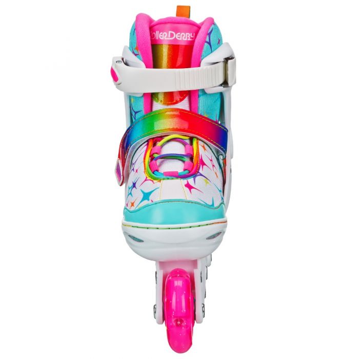 RDS Stryde Light-Up Skate - White/Rainbow Inline Kids