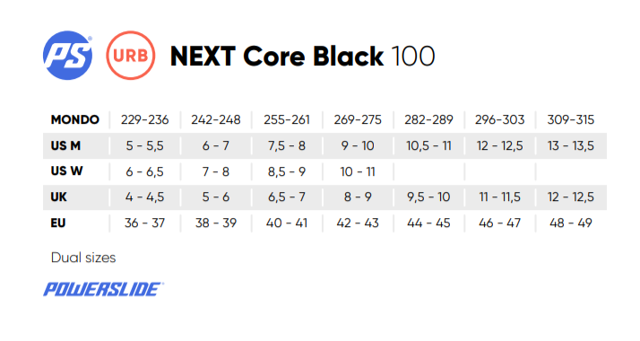 Powerslide Next Core 100 - Black Inline Rec Skates