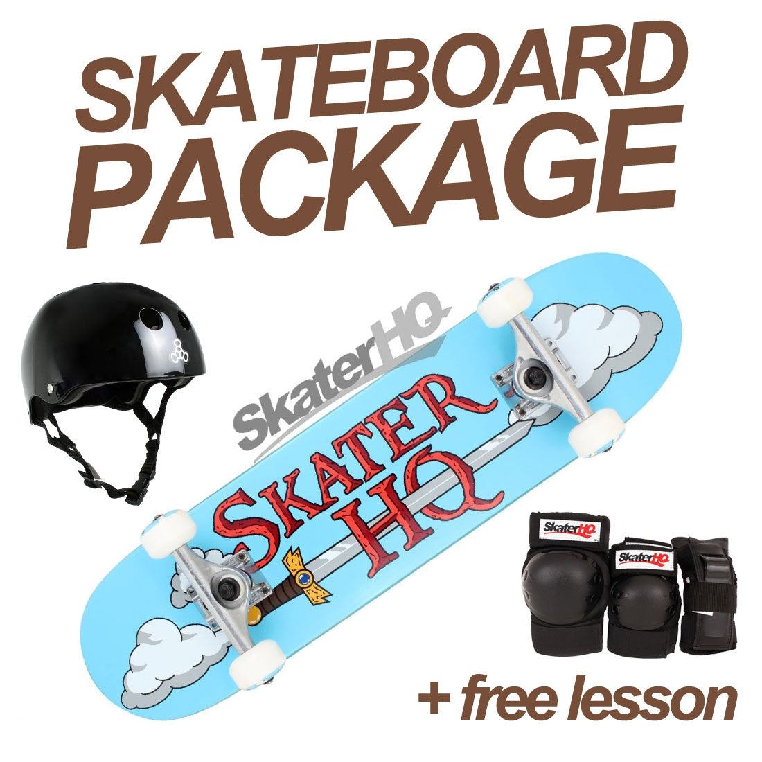 Skater HQ Shredding Time V2 7.25 Package Skateboard Completes Modern Street